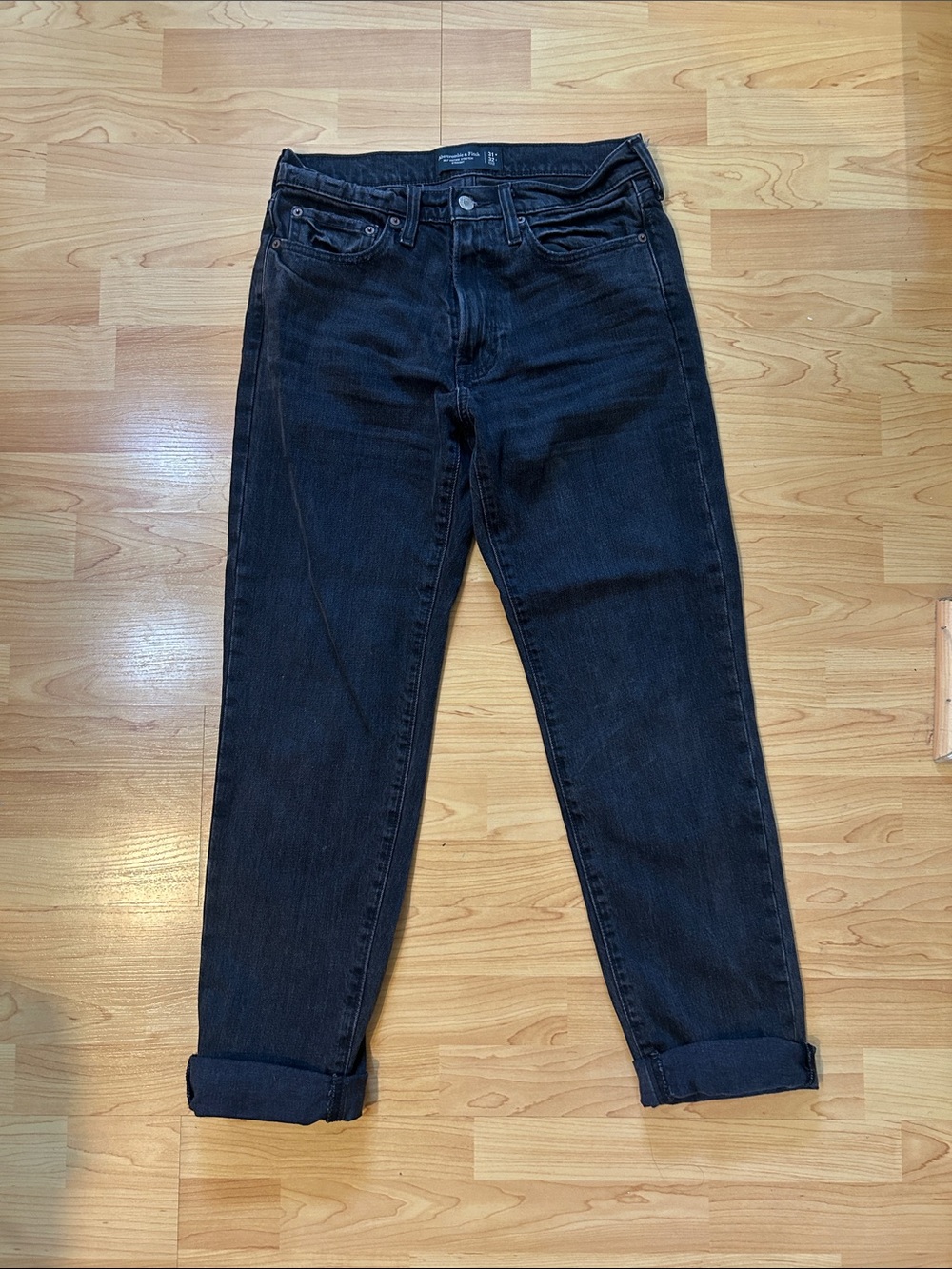 Abercrombie & Fitch Black Relaxed Fit Men's Jeans